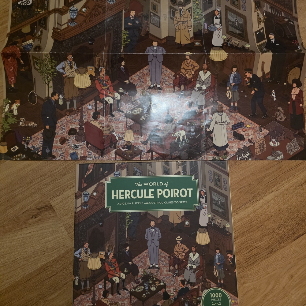 Laurence King The World of Hercule Poirot 1000 Piece Puzzle Complete EUC
